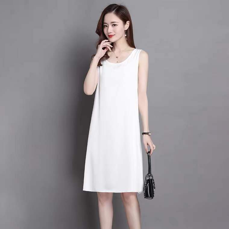 809 เสื้อซับในผ้าโพลี ขนาดยาว ผ้าเกรดพรีเมี่ยม ผ้านิ่มเด้งใส่สบาย ไม่ร้อน #ชุดกระโปรงซํบใน