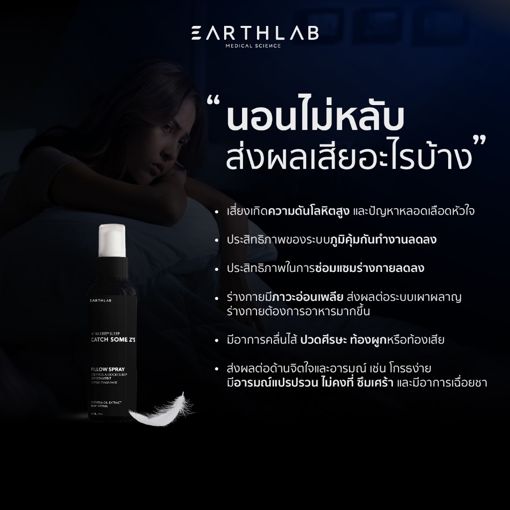 Earth Lab Nitra Deep Sleep Catch Some Z's สเปรย์ปรับอากาศในห้องนอน เพื่อเหมาะกับการนอน