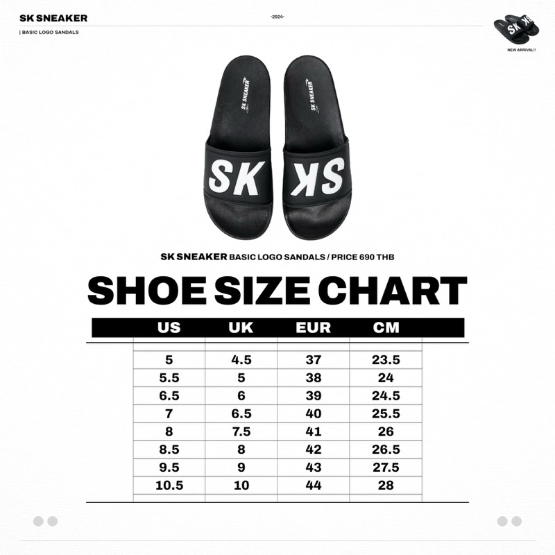SK SNEAKER BASIC LOGO SANDALS BLACK