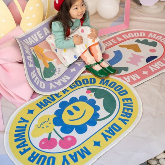 ☻︎พรมห้องน้ำ พรมเช็ดเท้า พรมตกแต่งบ้าน sweet flower collection ทรงวงรี ขนาด 80×50 cm ☻︎ ᴍᴇᴇ ᴅᴇᴇ sᴛᴏʀᴇ