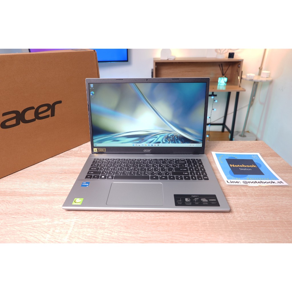 (ของใหม่)Acer Aspire3 i5-1235U Ram8 SSD512(GEN3) หน้าจอ15.6 FHD อุปกรณ์ครบกล่อง สเปคสูง พร้อมประกันศ