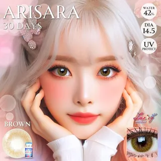 คอนแทคเลนส์🌈Arisara🌈 Brown / Gray (Luxzylens) ขนาดมินิ💖