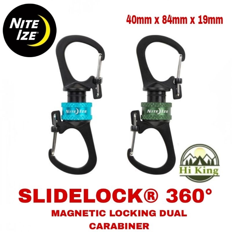 พวงกุญแจ อเนกประสงค์ Nite Ize รุ่น SLIDELOCK® 360° MAGNETIC LOCKING DUAL CARABINER คาราไบเนอร์ แบบแม่เหล็ก ใช้งานง่าย