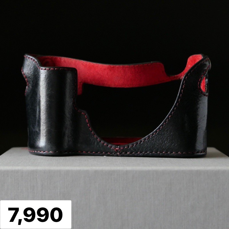 ( Used!! ) Ciesta Leather Half Case Black/Red  For Leica M8, M9, M9P < Near Mint >
