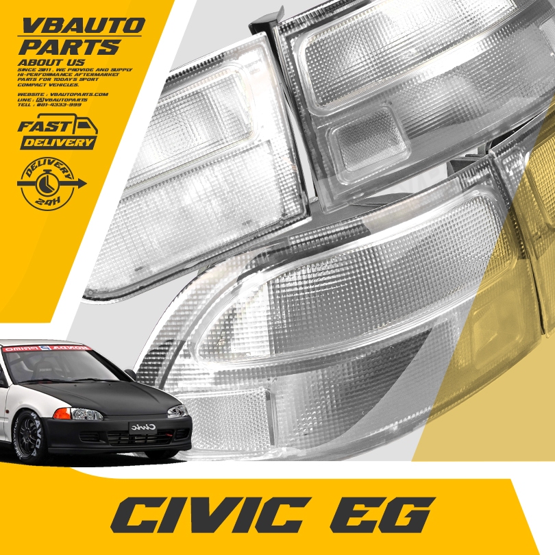 ไฟท้ายขาว Civic EG(3 ประตู) ไฟสำหรับรถยนต์