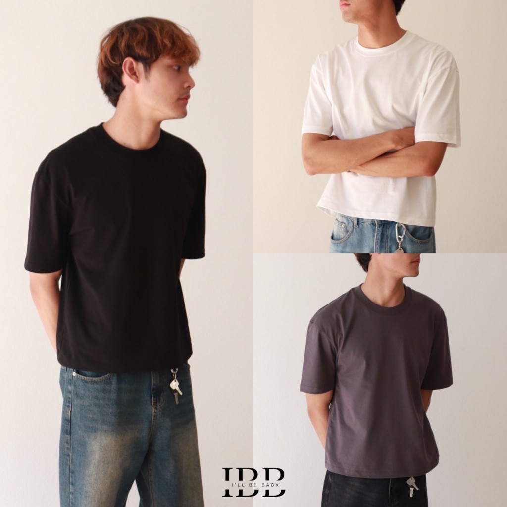 IBB CROPPED T-SHIRT เสื้อยืดทรงครอปเนื้อผ้าคอตต้อนเบอร์20