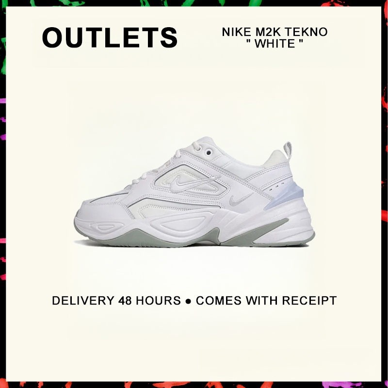 รับประกันของแท้ Nike M2K Tekno " White " รองเท้ากีฬา AV4789 - 101 รับประกัน 1 ปี