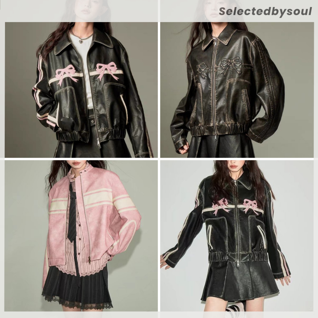 [มีทั้งพร้อมส่ง/Preทักแชทก่อน] Diddi Moda Jacket น้องโบว์รุ่นหนัง ของแท้100% ✨