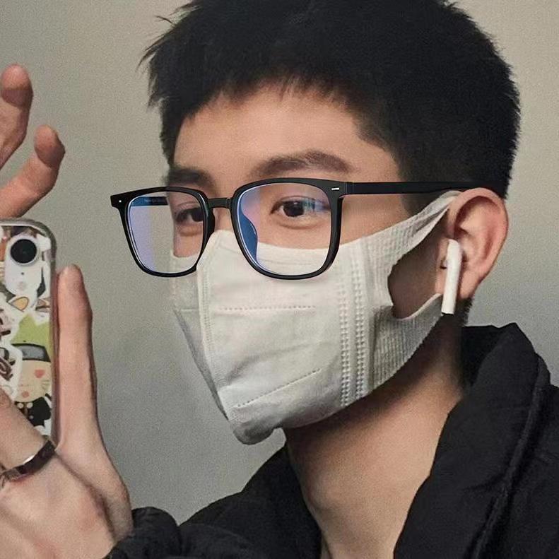 My แฟชั่นเกาหลี แว่นสายตาสั้น 0-500° กรอบดำ แว่นกรองแสง เครื่องประดับแฟชั่น unisex เหมาะสำหรับสาวทันสมัย ป้องกันแสงสีฟ้า - รูปที่ 3