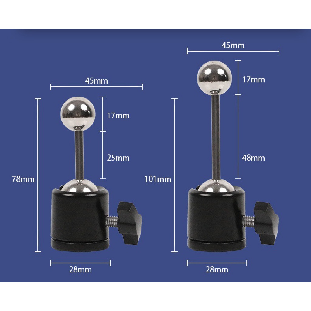 Mini Ball Head หัวกลม ข้อต่อหมุนได้ 360องศา ข้อต่อกล้องถ่ายรูปมือถือ - รูปที่ 7