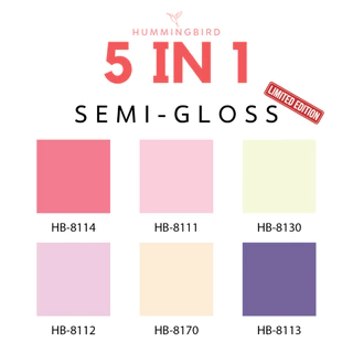 3.5 ลิตร สีผสมรองพื้น Hummingbird 5IN1 สีทาบ้าน ภายนอกและภายใน ครบทุกเฉด(3.5 ลิตร) 40 เฉด สีน้ำอะครีลิคชนิดด้าน ทาได้เลย