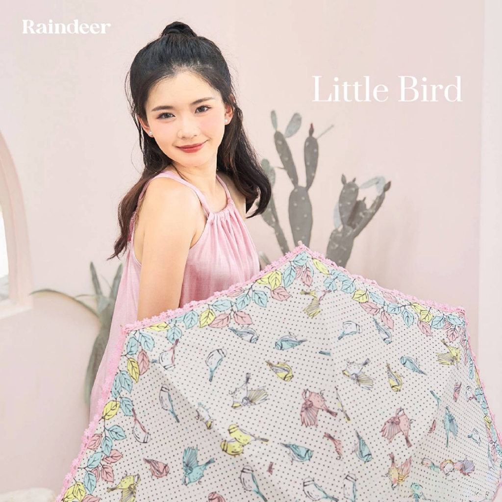 Raindeer ร่มยาว 18 นิ้ว กันUV2ชั้น ลายLittle Bird