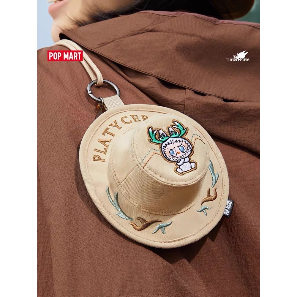 (🧸แฟชั่นลด30%) [สุ่ม] กล่องสุ่ม กระเป๋า รูปหมวก POP MART LABUBU THE MONSTERS FALL IN WILD Bucket hat Mini Bag  Blind box
