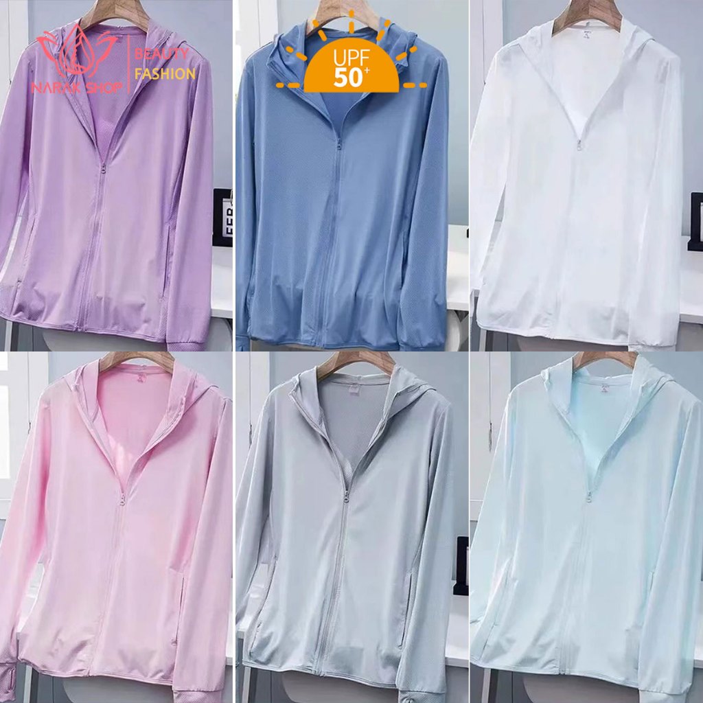 เสื้อกันแดด UPF50+ ผ้าไอซ์ สำหรับชายและหญิง กิจกรรมกลางแจ้ง แบบบางเบา
