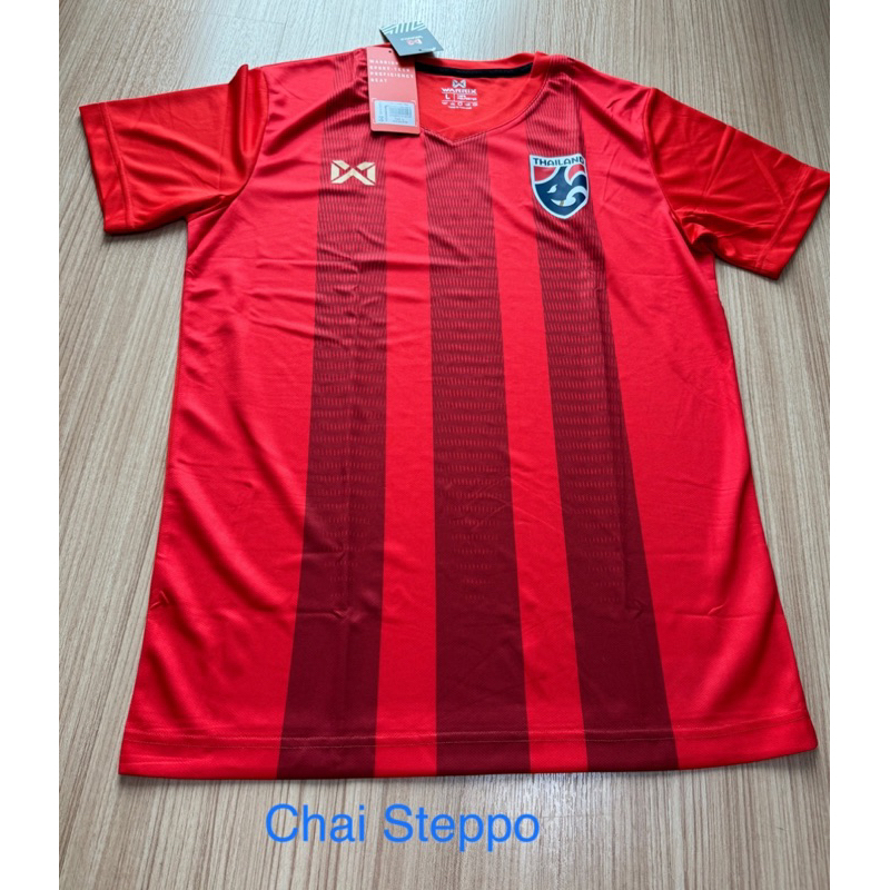 เสื้อซ้อมทีมชาติไทย สีแดงของแท้ป้ายห้อย