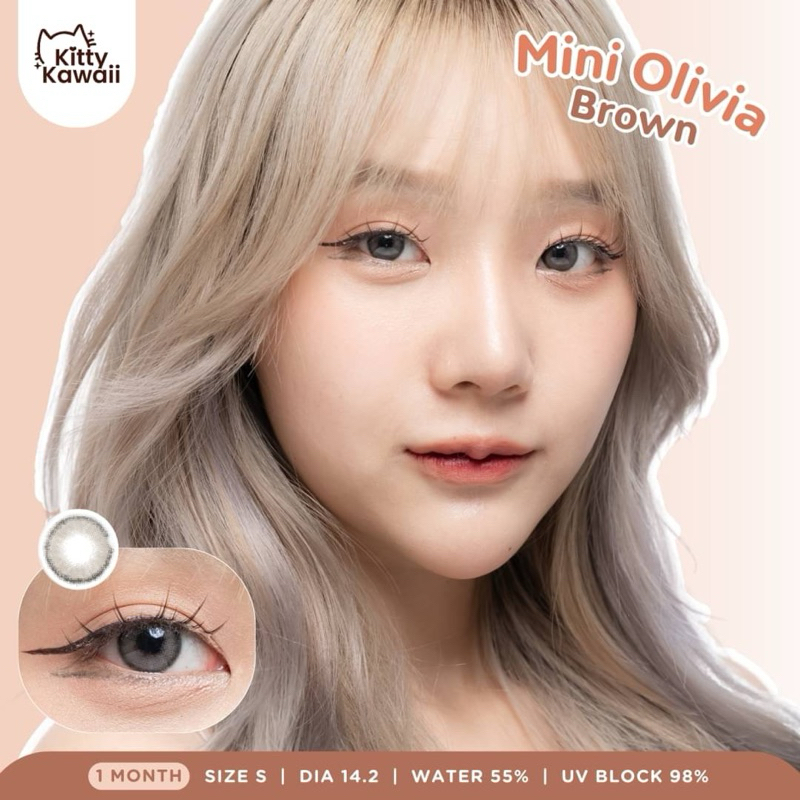 คอนแทคเลนส์ Kitty kawaii Mini olivia brown