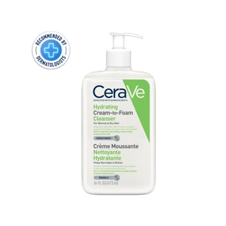 🔥แท้100% พร้อมส่ง🔥 Cerave Hydrating Cream to Foam Cleanser 473 ml. เซราวี คลีนเซอร์ล้างเครื่องสำอาง 473 ml