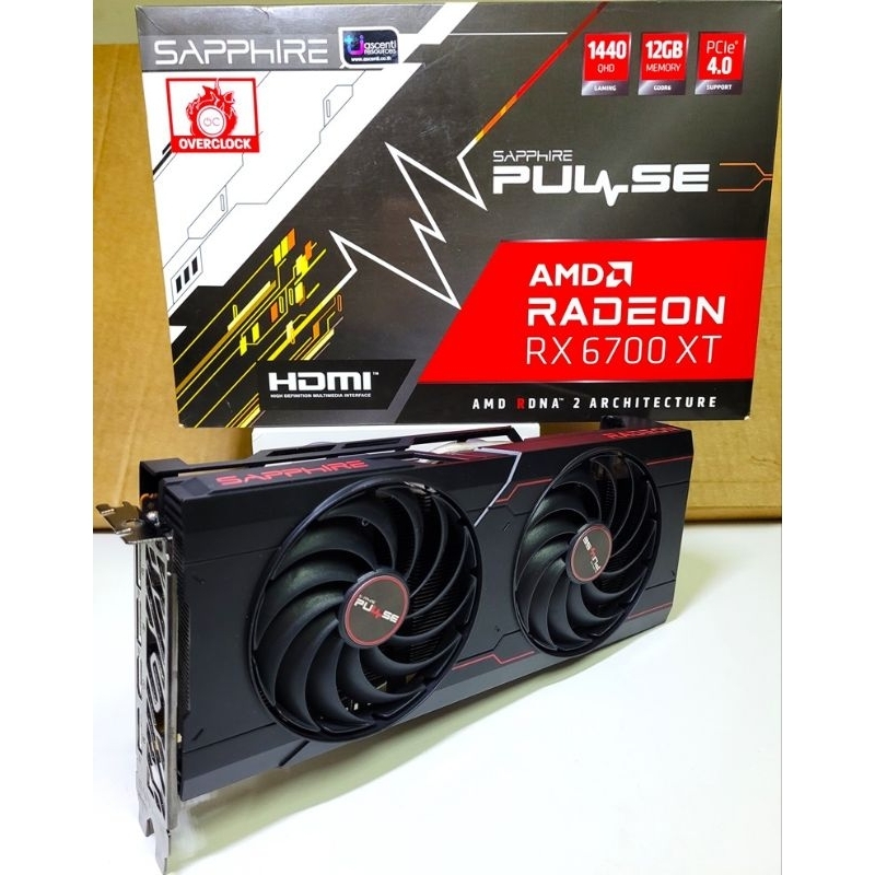 SAPPHIRE PULSE Radeon RX 6700XT 12GB OC มีประกัน ดีกว่า RTX 3050 3060 3070 6600XT 2060 4060 7600 166