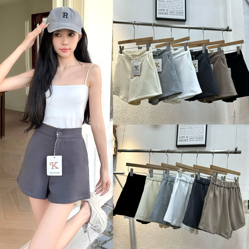 Gang_jeans#810 (K)กางเกงขาสั้น กระดุมหน้า