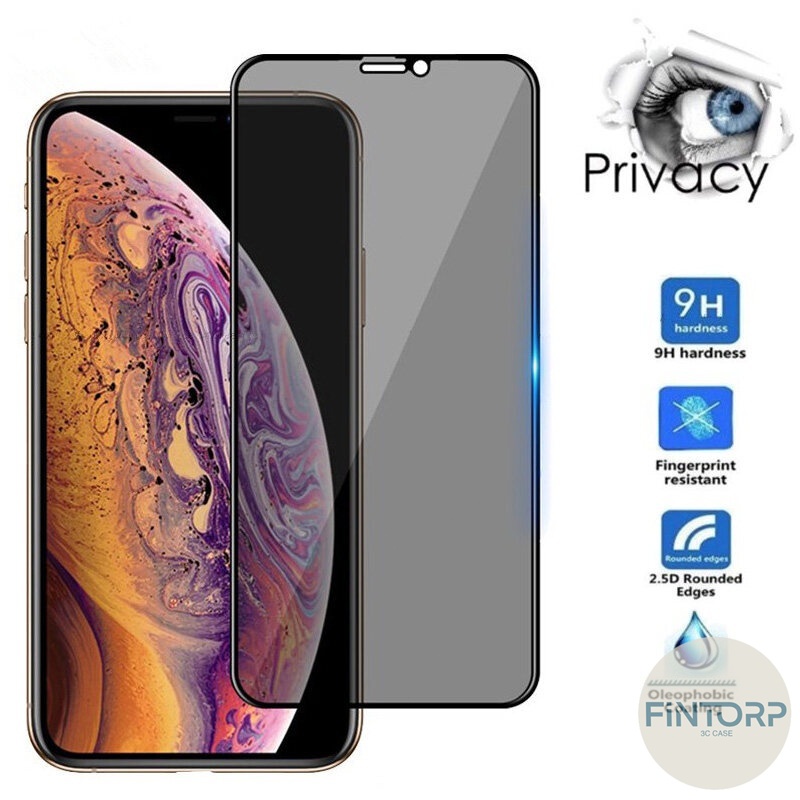 สำหรับกระจกไอโฟนต่อต้านสายลับเต็มหน้าจอ for IPhone 6 7 8 Plus X XR XS MAX 11 12 13 14 15 16 Pro Max 17 AIR กระจกนิรภัย