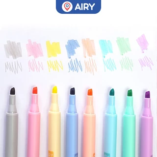 ปากกาไฮไลท์ Chosch รุ่น CS-H716-8 ปากกาเน้นข้อความ สีพาสเทล สีสวย หัวตัด แห้งไว(แพ็ค 8 ด้าม)