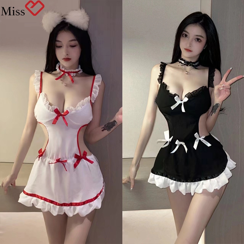 ชุดนอนไม่ได้นอน ชุดนอน เซ๊กซี่ sexy maid cosplay ราคาถูก พร้อมส่ง(H1239)