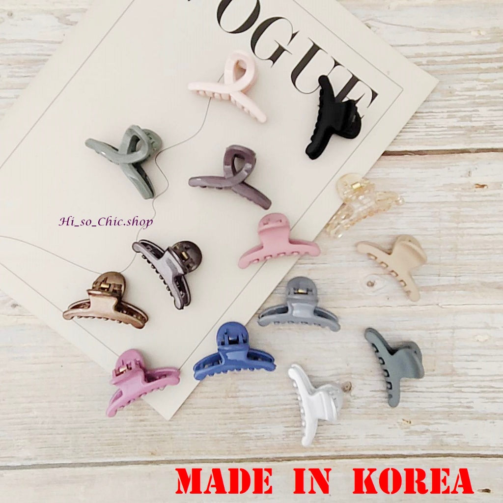 (ราคาต่อ1ชิ้น) กิ๊บเกาหลี กิ๊บหนีบผม เก็บผมช่อหน้า ช่อเล็กๆ งานเกาหลีแท้ เนื้อพลาสติก สไตล์เรียบๆ