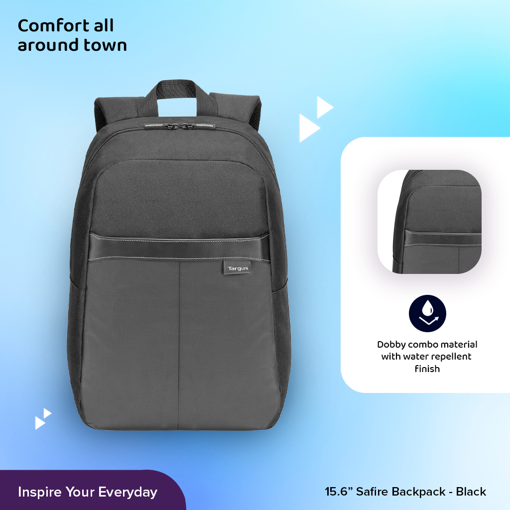 กระเป๋าเป้ใส่โน๊ตบุ๊คสำหรับขนาด 15.6" Safire Backpack (Black) [TSB883]