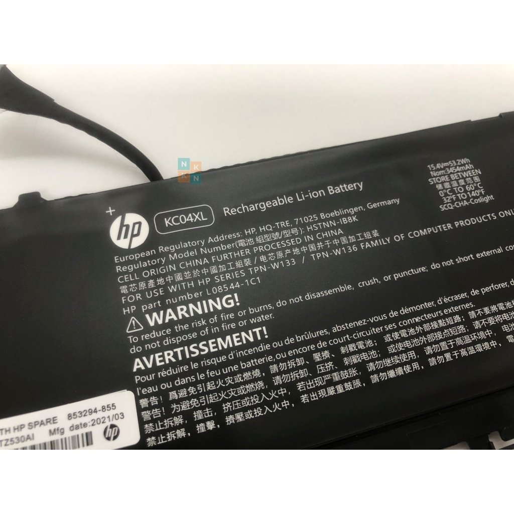 ★(ส่งฟรี ประกัน 1 ปี) HP Battery Notebook แบตเตอรี่ HP Envy 13-ah0023tx 13-AQ 13-ah0022tx Series KC04XL Series ของแท้
