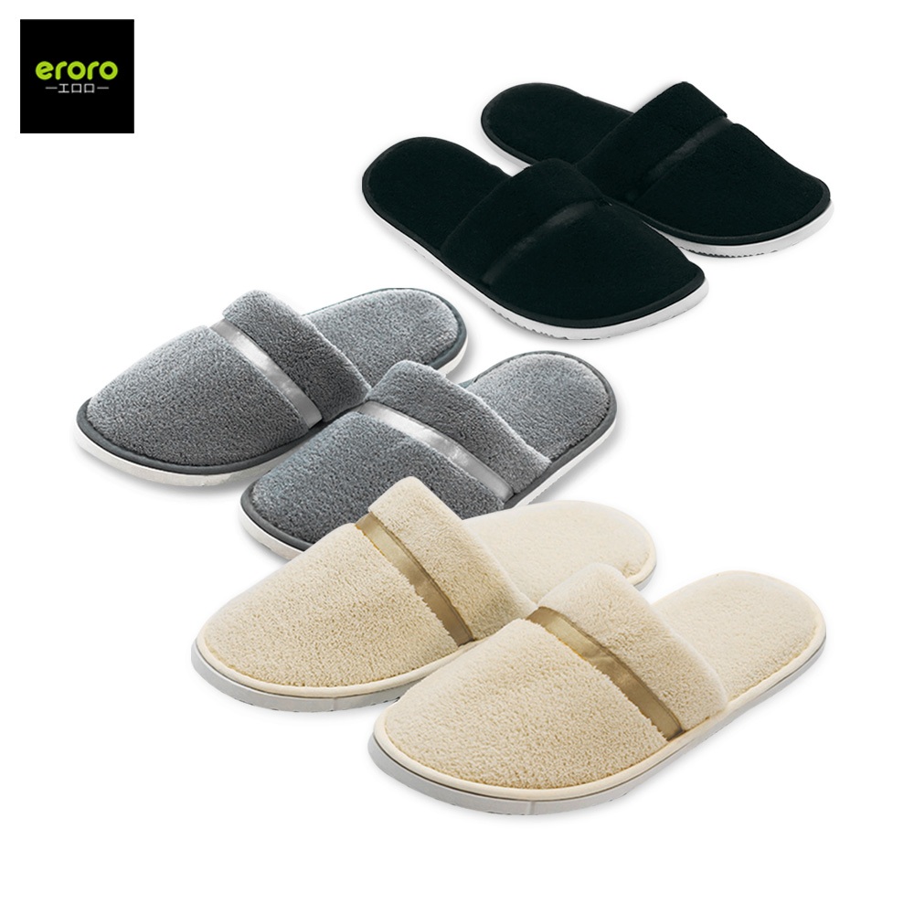ERORO รองเท้าใส่ในบ้าน อุ่นใส่สบาย slipper รองเท้าโรงแรม สไตล์เรียบหรู