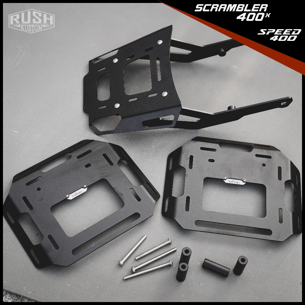 RUSH Kustom ชุดแร็คท้ายแร็คข้าง Triumph Speed400/Scrambler 400x