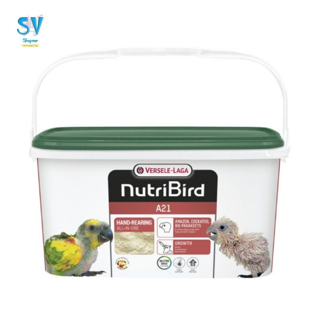 NutriBird A21 3 kg.Versele-laga อาหารลูกป้อน สำหรับนกทุกสายพันธุ์ 3 กก.