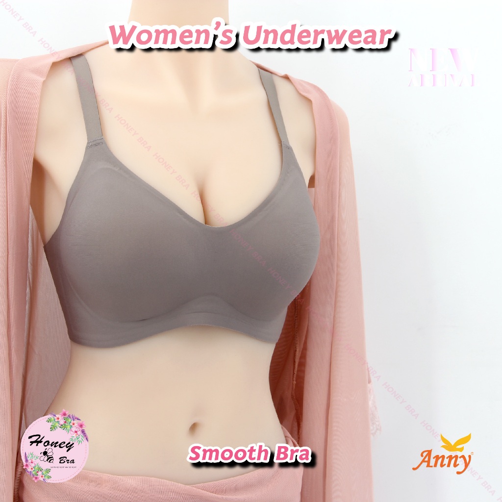 ชุดชั้นในAnnyGoldเสื้อในรุ่นพรีเมียมsmooth bra รุ่น 2027 ไร้โครงม้วนได้ทั้งตัว ดันทรงอกชิดกลมสวยอวบอิ่ม เบาสบาย