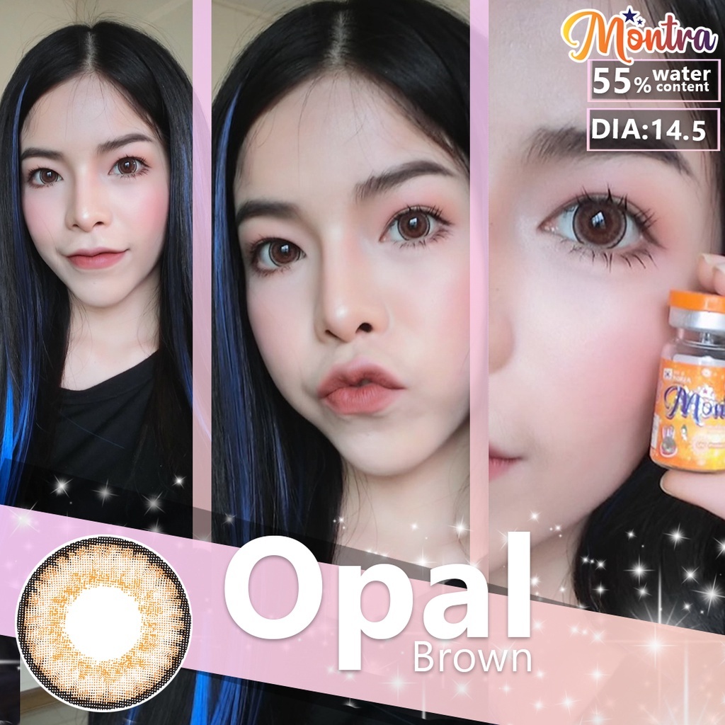 คอนแทคเลนส์ Opal Brown / Gray (Montra) ขนาดบิ๊กอาย ขายดี
