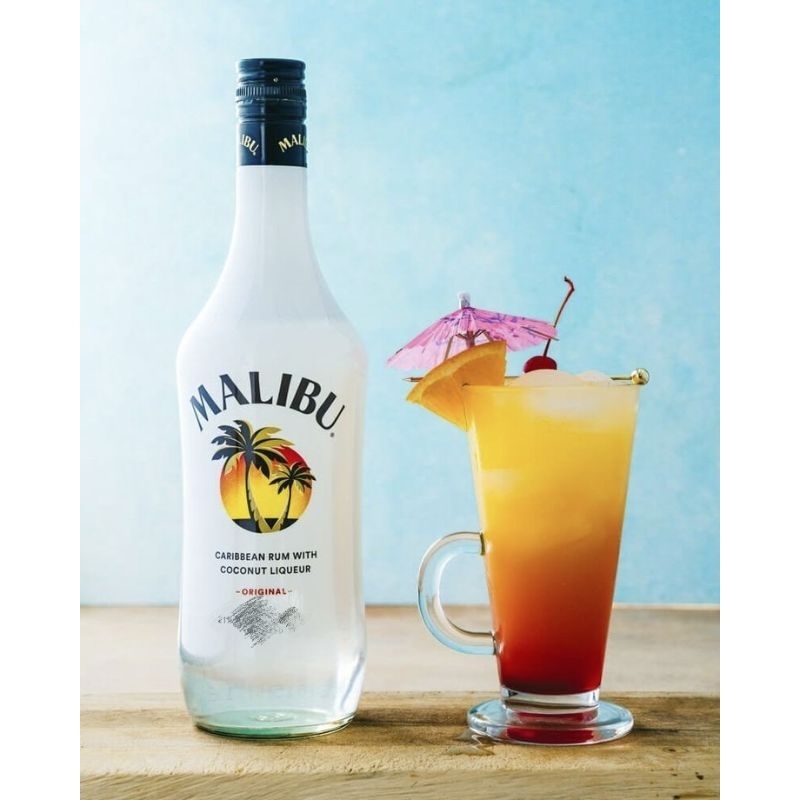 MALIBU น้ำมะพร้าว สำหรับทำขนมและเครื่องดื่ม MALIBU Coconut Rum ขนาด 1ลิตร