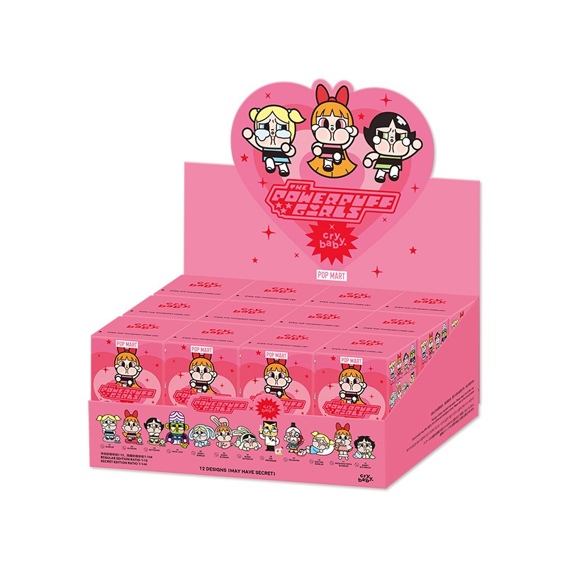 ของแท้💯 กล่องสุ่ม! POPMART x Crybaby powerpuff girl ยกเซท ยกกล่อง