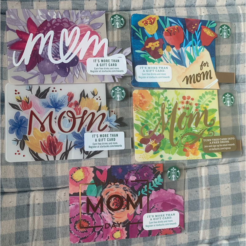 Starbucks  card Mom 5 แบบ USA