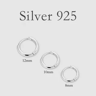 [พร้อมส่งจากไทย🇹🇭] ต่างหูห่วงเงิน925 (1คู่) ต่างหูแฟชั่น ไม่คัน ไม่แพ้ ใส่อาบน้ำได้ เกรดพรีเมี่ยม NA01. RA4. Mellow