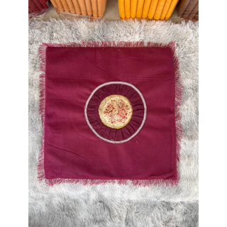 อาสนะผ้ากำมะหยี่ ขนาด 65x65 เซนติเมตร ความหนา 10 มม. มีซิปถอดซักได้