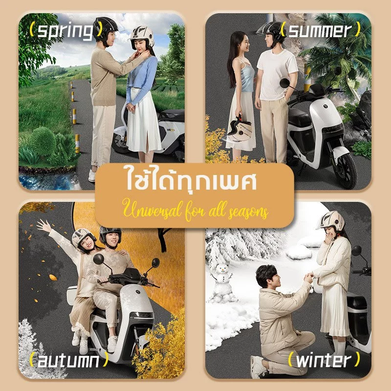 หมวกกันน็อคครึ่งใบ ป้องกันหมอก HD ซับในหนา กันลม กันน้ำ สำหรับรถจักรยานยนต์ thumbnail 5