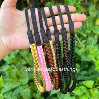 พร้อมส่ง เปียยางที่คาดผม แบบยางยืด ขนาด 6 mm ผมเปียปลอม