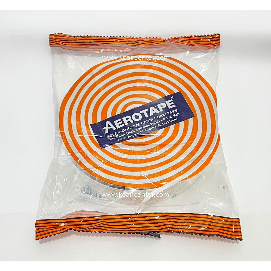 แอร์โรเทป (Aero Tape) เทปดำมีกาว กล่องสีส้ม (รหัสสินค้า 028007)