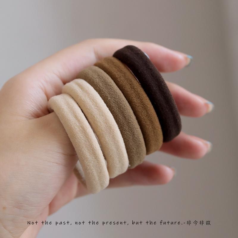 ยางรัดผม (เส้นละ 1 บาท เมื่อซื้อ 50 ชิ้น) แบบยืดหยุ่นสูง ไร้รอยต่อ เรียบง่าย ไม่เจ็บผม แฟชั่นหางม้า พร้อมส่งจากไทย