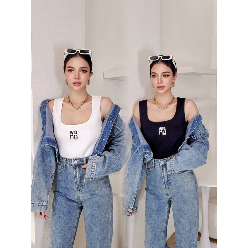 #COTTON CANDY เสื้อกล้ามไหมพรม A l e x