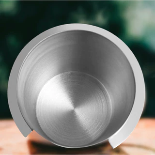 จัดส่งทันที | ถ้วยโดส กระบอก รองผงกาแฟไม่ให้หก 51mm 53mm 58mm Silver ถ้วยสแตนเลส ตวงเมล็ด dosing cup
