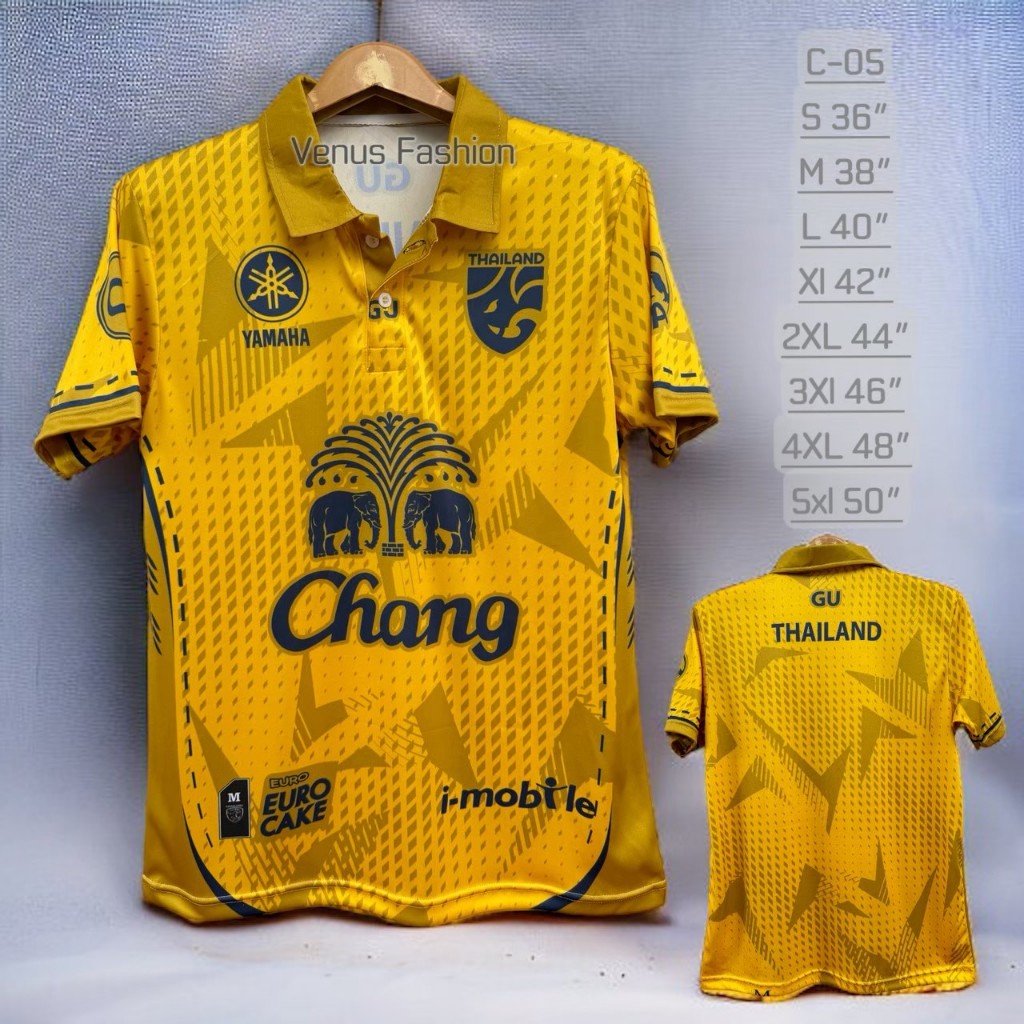 SK-SPORT🔺รุ่นคอปกC -05 เสื้อกีฬาพิมพ์ลาย (S-5XL)