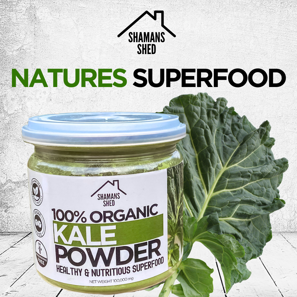Kale Powder - 100% Organic - Antioxidant-Rich Superfood - ผงคะน้า