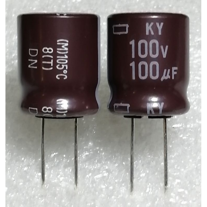 Nippon Chemi-con KY 100uf 100v 105°C capacitor ตัวเก็บประจุ คาปาซิเตอร์