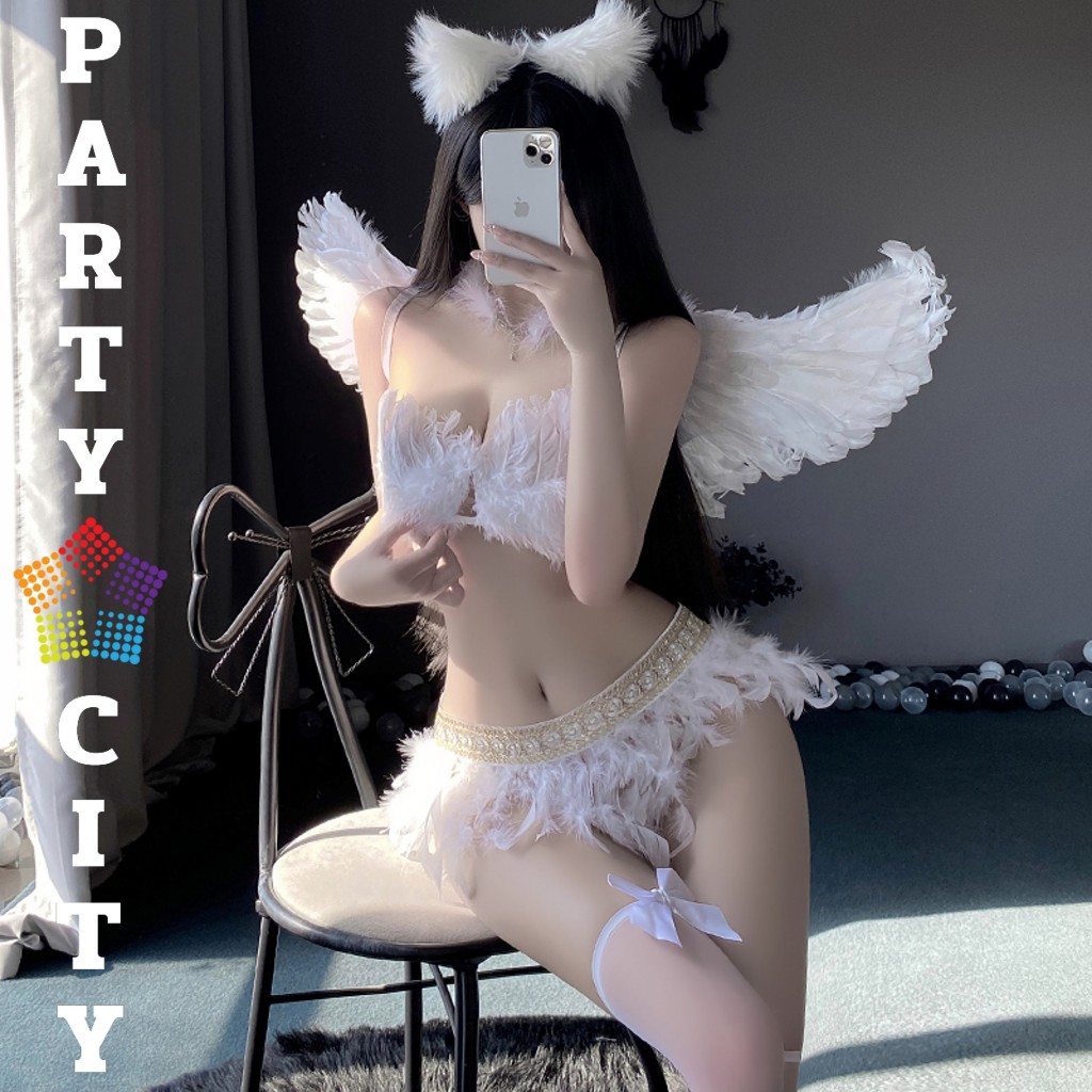 PARTY CITY ชุดคอสเพลย์ ชุดขนนก ชุดนางฟ้า ปลอกคอ จีสตริง รูปที่ 2