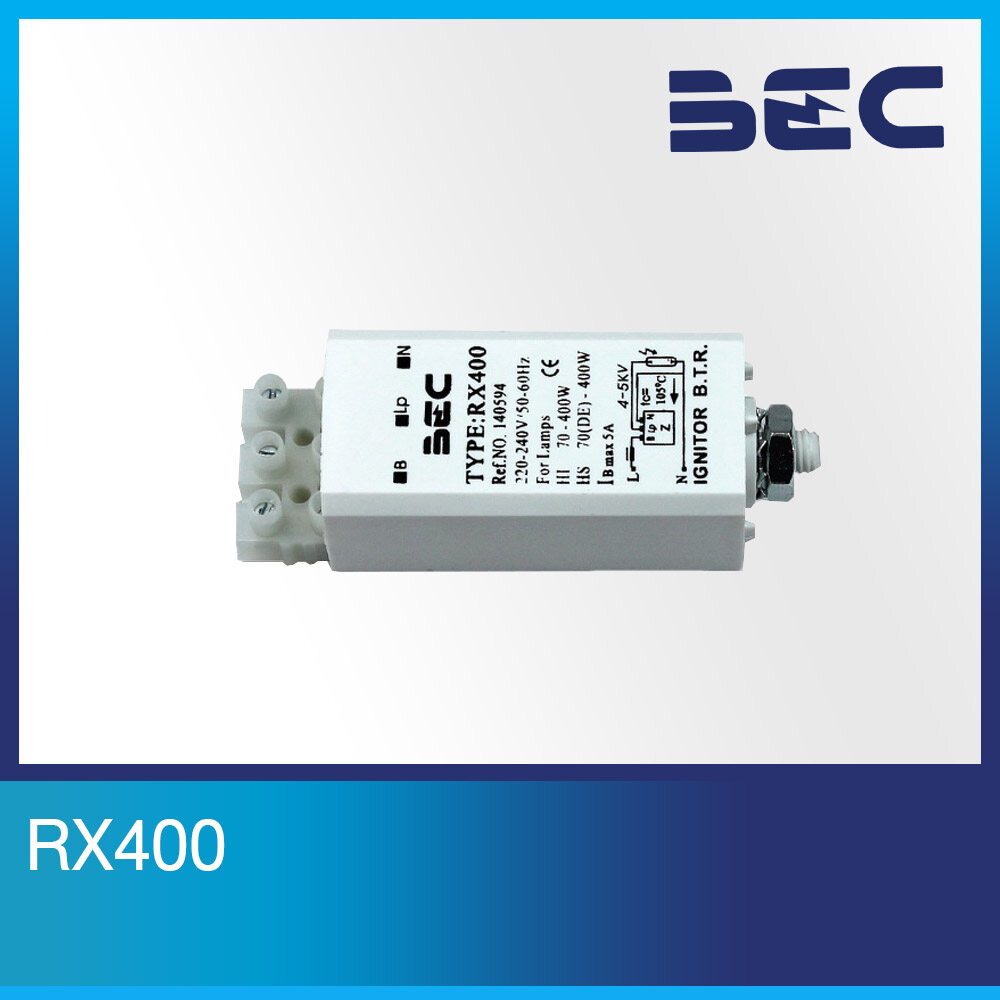 BEC อิกนิเตอร์ สำหรับหลอดก๊าสความดันสูง รุ่น RX400 / Ignitor อิกไนเตอร์ สำหรับหลอดเมทัลฮาไลด์ 70-400W, โซเดียม 100-400W
